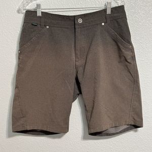 Kuhl Shorts Mens 32 Vortex Grey Brown 5147 Casual Hiking Work Breathable